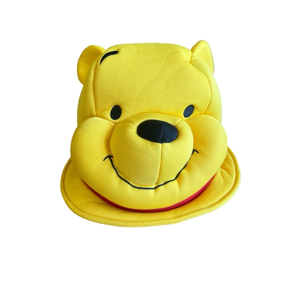 Rare Disney Tokyo Winnie the Pooh Mesh Character Hat Yellow 58cm Japan Souvenir